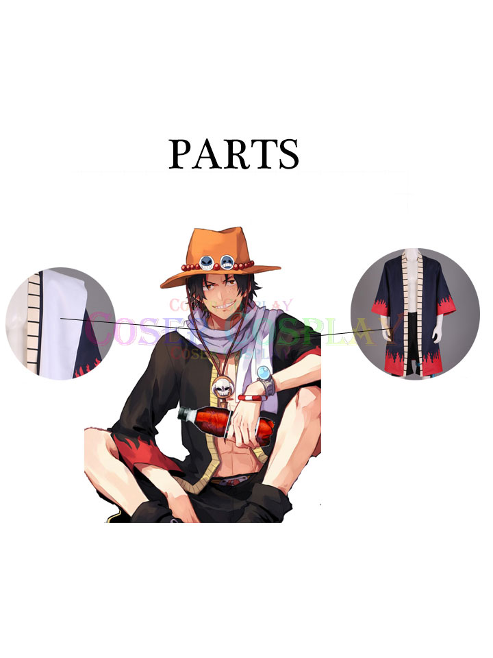 One Piece Cosplay - Portgas D Ace Cowboy Anime Hat