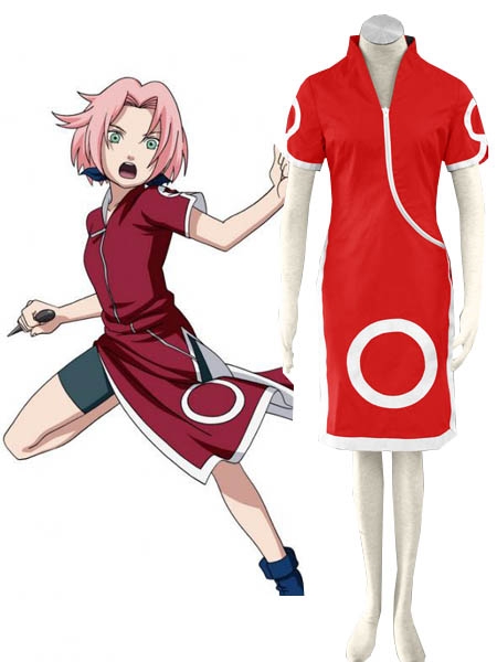Naruto Haruno Sakura 1st Cosplay Costume - Ycosplay
