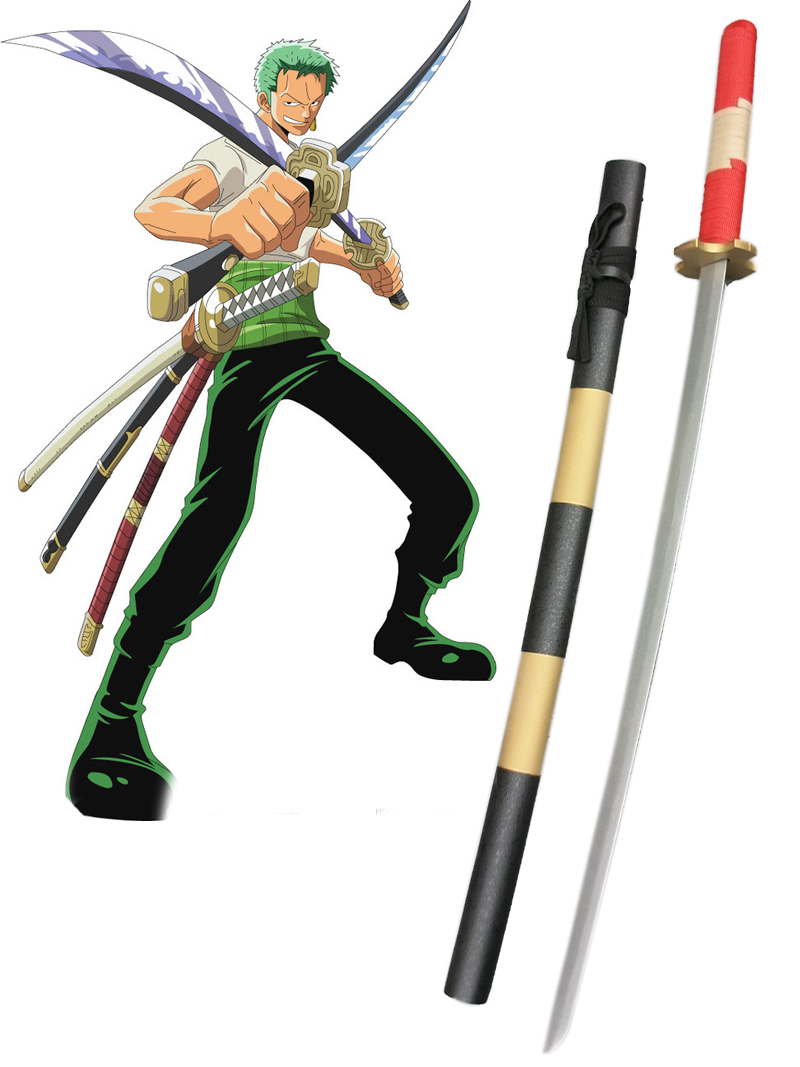 One Piece Roronoa Zoro Three Sword Style Cosplay Wooden Weapons Cosercosplay Com